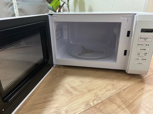 ビックカメラORIGINALBASIC 電子レンジ 17L ターンテーブル 最適あたため シンプル簡単操作 ヘルツフリー(東日本・西日