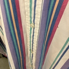 K2510-359 Ralph Lauren マルチカラーストライプ シャツ Lサイズ ダメージ有りの画像