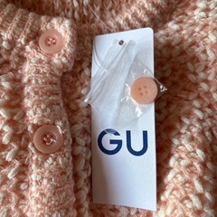 【タグ付き 未使用】 GU ツイーディー ニット カーディガン ショート 丈の画像