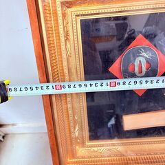 【❗️✨歴史好きにおすすめ✨❗️】武士兜の装飾額／壁掛けインテリア（縦40×横90cm）の画像