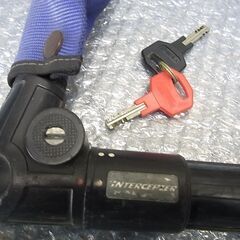大型バイク用　ロックワイヤー INTERCEPTER　直径約 50cm　中古品の画像