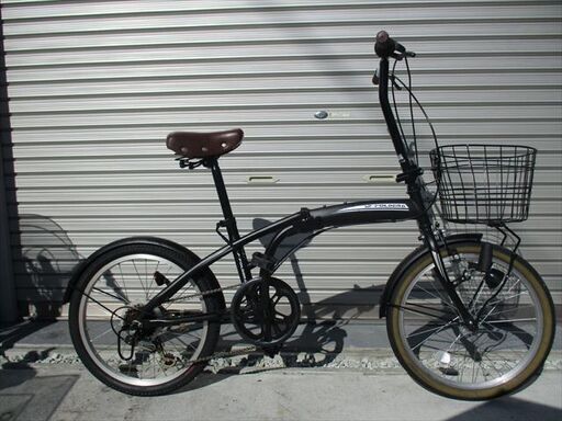 E618★13800円★　折りたたみ中古自転車【20インチ　黒 】