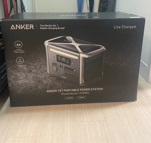 【美品】未使用Ankerポータブル電源、ポタ電、災害時、アウトドア