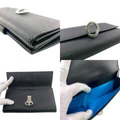 ブルガリ BVLGARI 長財布 サークルロゴ フラップ ブラックの画像