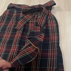 チェック巻きスカート風の画像