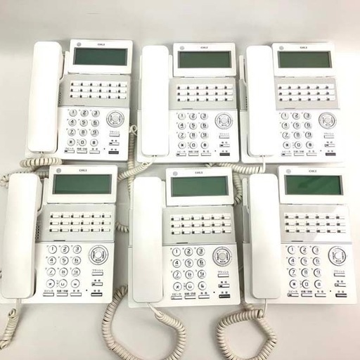 【中古品・現状品】　OKI  ビジネスフォン MKT/ARC-18DKHF-W-02A 電話機 6台セット ※動作未確認 1台部品外れ有り   ※e保管品