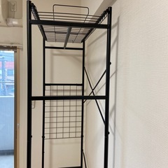 ¥0 ハンガーラック(黒)※早めに取りに来てくれる方優先※の画像