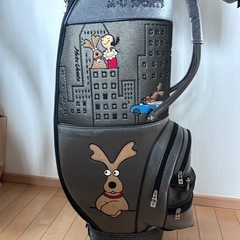 M・U SPORTS MUスポーツ ミエコ ウエサコ ゴルフバッグ キャディバッグ ポパイ オリーブ キャスター、フード付きの画像