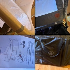 美品です。HZDMJ 折りたたみ 添い寝ベッド ベビーベッド プレイヤード 添い寝ベッドの画像
