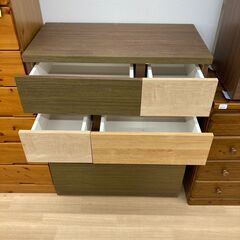 A-394★ジモティ割引あり★【リユースのサカイ野々市店】チェスト　茶系　(幅)80×(奥行き)42.5×(高さ)100cm　※クリーニング済みの画像