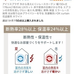 アイリスプラザ レースカーテン ホワイト 幅150×丈176cm 2枚の画像