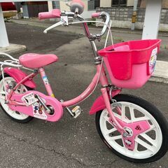 茶碗蒸し 16インチ　ハローキティ 子供用自転車 赤　補助輪付き 16インチ ハローキティ 子供用自転車 赤 補助輪付き