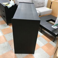 【ジャングルジャングル石川金沢店】 ニトリ チェスト ブラック W112×D41×H81 クリーニング済み												の画像