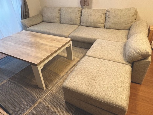 ソファー 北欧 カウチ ローソファー オットマン 6人掛け コーナーソファ