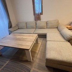 ソファー 北欧 カウチ ローソファー オットマン 6人掛け コーナーソファ の画像