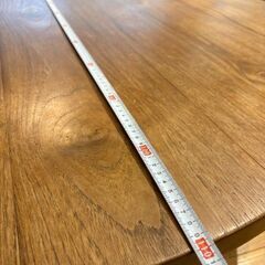 円卓　ちゃぶ台　ローテーブル　110cm　チーク無垢材　引き取り限定の画像