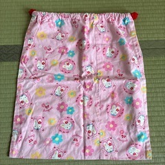 巾着袋　縦45.5cm X 横40cm パジャマ体操着　保育園幼稚園小学校の画像