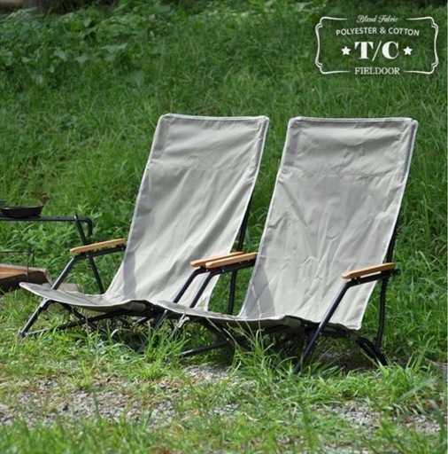 Amazon.co.jp: FIELDOOR フィールドチェア ハイバック T/C 【カーキ フィールドア ハイバックチェア 2脚