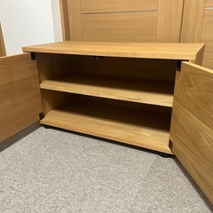 無印良品　スタッキングキャビネット　オーク材　木製扉付き 収納の画像