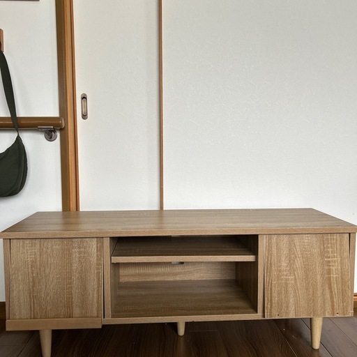 ジャンク扱い テレビボード 110cm テレビ台 無垢 フラップ扉 北欧風