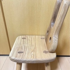 ウサギ型木製キッズチェアの画像