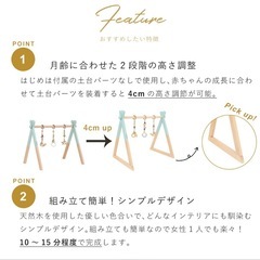 【美品】HOPPL ホップル ベビージム ホワイトの画像