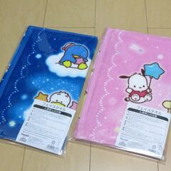「サンリオキャラクター大賞当りくじ」 フェイスタオル ブルー＆ピンク セットの画像