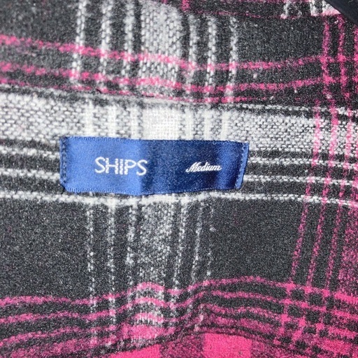 シップスSHIPSビッグシルエットヘビーチェックネルシャツ　トップス シャツ・ブラウス