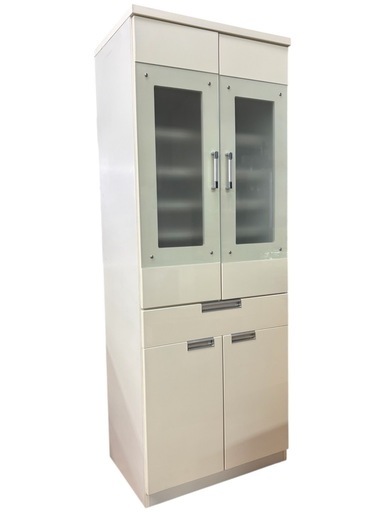 NO.2611 食器棚 キャビネット ホワイト キッチン 収納 家具 中古