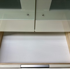 NO.2611 食器棚 キャビネット ホワイト キッチン 収納 家具 中古の画像