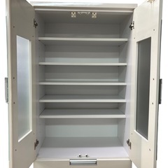 NO.2611 食器棚 キャビネット ホワイト キッチン 収納 家具 中古の画像