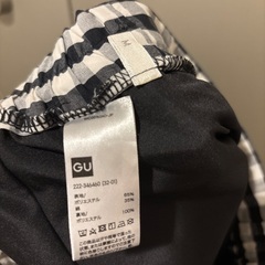GUギンガムチェックフレアスカート0円の画像