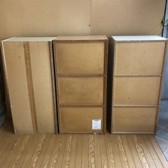 カラーボックス3個セット　ガレージや外用に🙏の画像