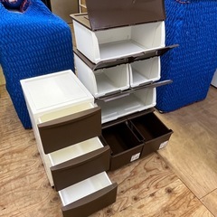 お得なセット販売!! ニトリ 衣類収納 3段ケース フタ付き収納ケース Nフラッテの画像