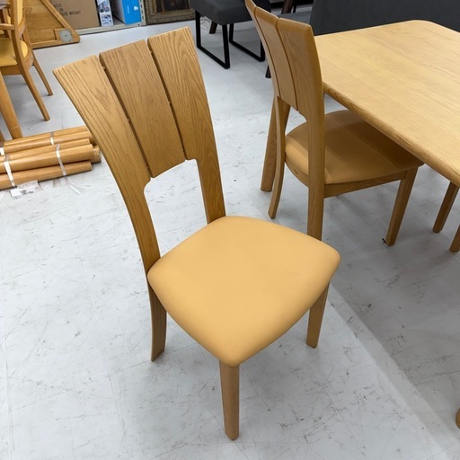 【新品同様‼️】定価27万♪ 高級 浜本工芸 135cm幅4人掛けダイニングテーブルセット ナラ材 ナチュラルオーク色♪