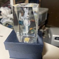 クリスタル置物　(猫)
の画像