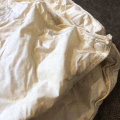 ダブルサイズ 年中使える！2枚合わせ羽毛掛け布団（抗菌防臭わた入り) 国産品 優良羽毛 の画像