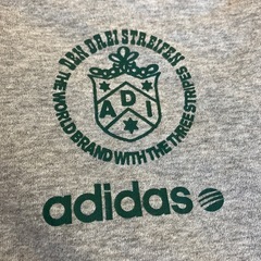 K2510-366 adidas フード付き 半袖 パーカー Mサイズ グレー 保管汚れ有りの画像