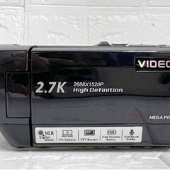 未使用 ビデオカメラ 2.7K 50MP バッテリ2個付き 16倍デジタルズーム 270度回転ディスプレイ ☆ 札幌市 白石店 の画像