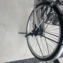 自転車　26インチ　シルバーの画像