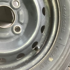 軽バン・軽トラ 12インチブリジストンW300 145/80R12 80/78N LT 4本スチールホイール付　の画像