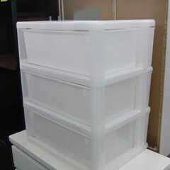 3段プラチェスト  幅53×奥行39.5×高さ62.5cm 衣類収納 クローゼット収納 札幌 手稲の画像