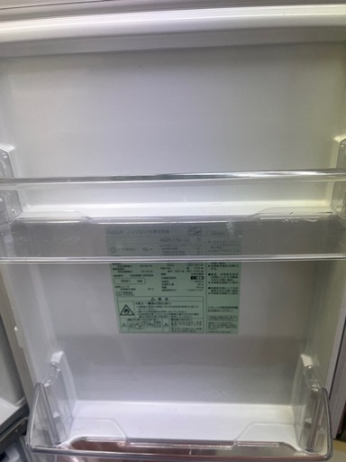 冷蔵庫AQUA21年126L 2ドア右開き　1人暮らし用仙台市内無料配達