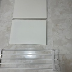 tower　山崎実業　伸縮 つっぱり棒用　棚板 タワーL ホワイト／つっぱり棚 75〜120cmの画像