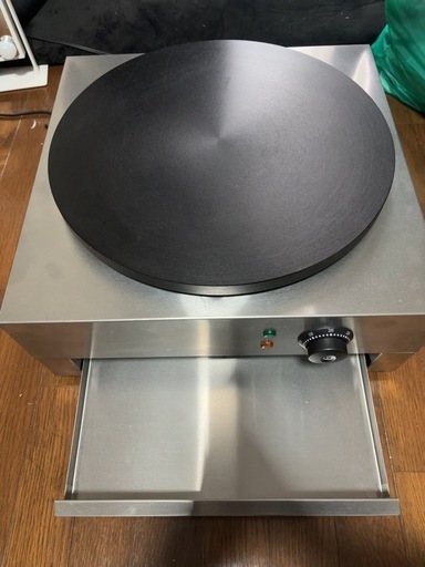 業務用クレープメーカー 直径40cm トンボ付き 電気クレープ焼き器
