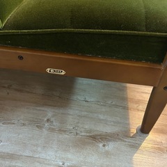 カリモク　2シーター　ソファ　モケットグリーン
の画像