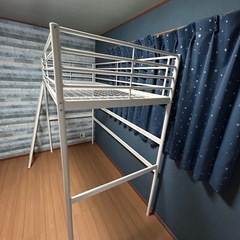 IKEA ロフトベッド　白　ホワイト  ジャンク
の画像