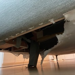 ニトリ布張りカウチソファの画像