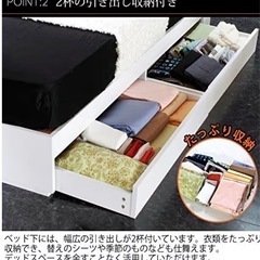 ベッドフレーム＋マットレス付きの画像