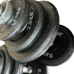 【計30kg】鉄製ダンベルセット 片手約15kgの画像